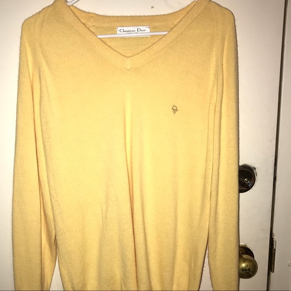 yellow dior sweater